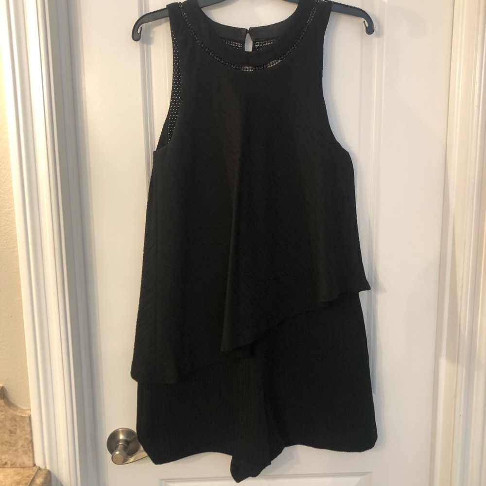Anthropologie Elevenses Black Romper